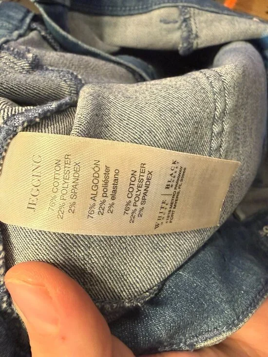 White House Black Market XL Jeggings Blue Denim Legging High Rise Stretch WHBM - Picture 4 of 4